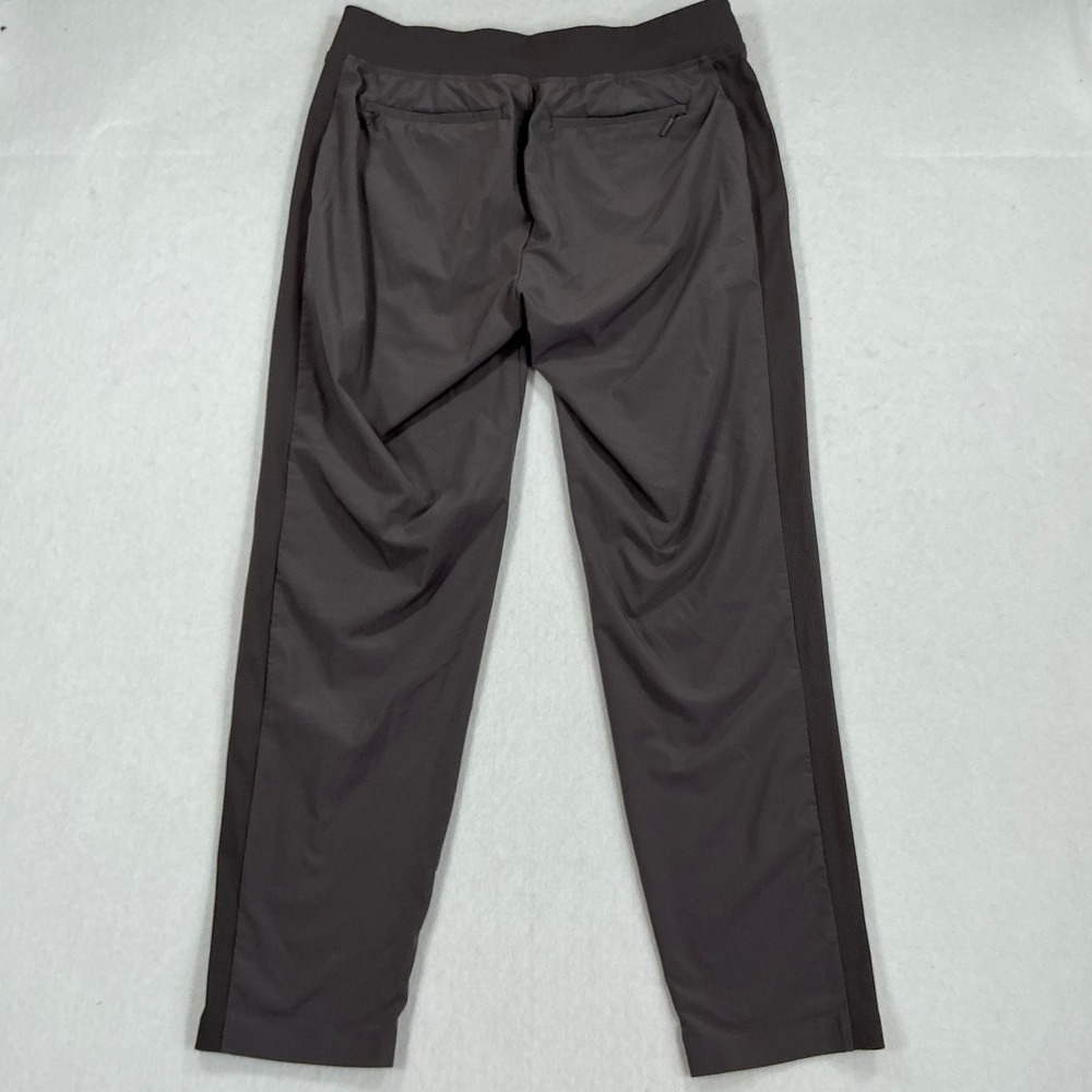 Athleta Womens Hybrid Performance Pants Gray Ribbed Side Panel Tapered Size 6 - Picture 5 of 6